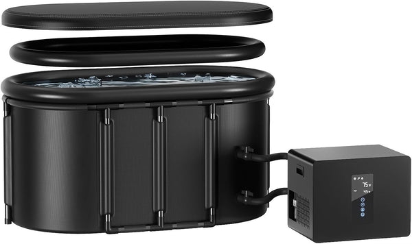 1/3HP Ice Bath Chiller & 148Gal Cold Plunge Tub Bundle | Cold Plunge Chiller with Built-In Pump & Filter, Insulated Ice Bath Tub for Cold Therapy, Recovery, Muscle Relaxation