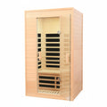 2 Person Low EMF Far Infrared Sauna, 5 Heating Panels, 1500W/120V, Canadian Hemlock Indoor Sauna with Bluetooth Speakers, Reading Lights, Roof Vent, Tempered Glass